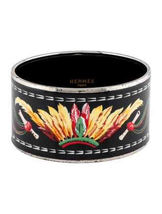 Hermès Extra Wide Enamel Bangle