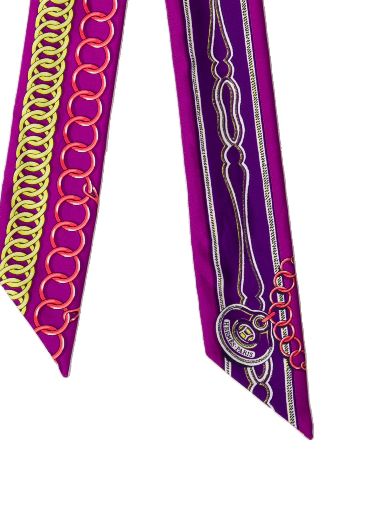 Hermès Maillons Silk Twilly Scarf