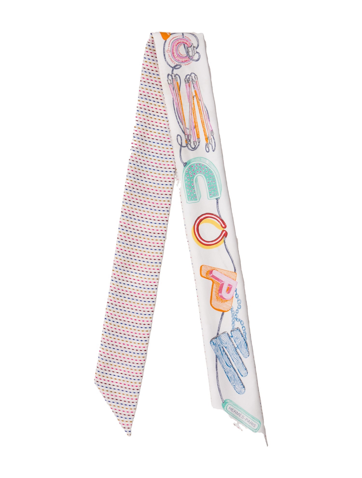 Hermès Chevaloscope Silk Twilly Scarf