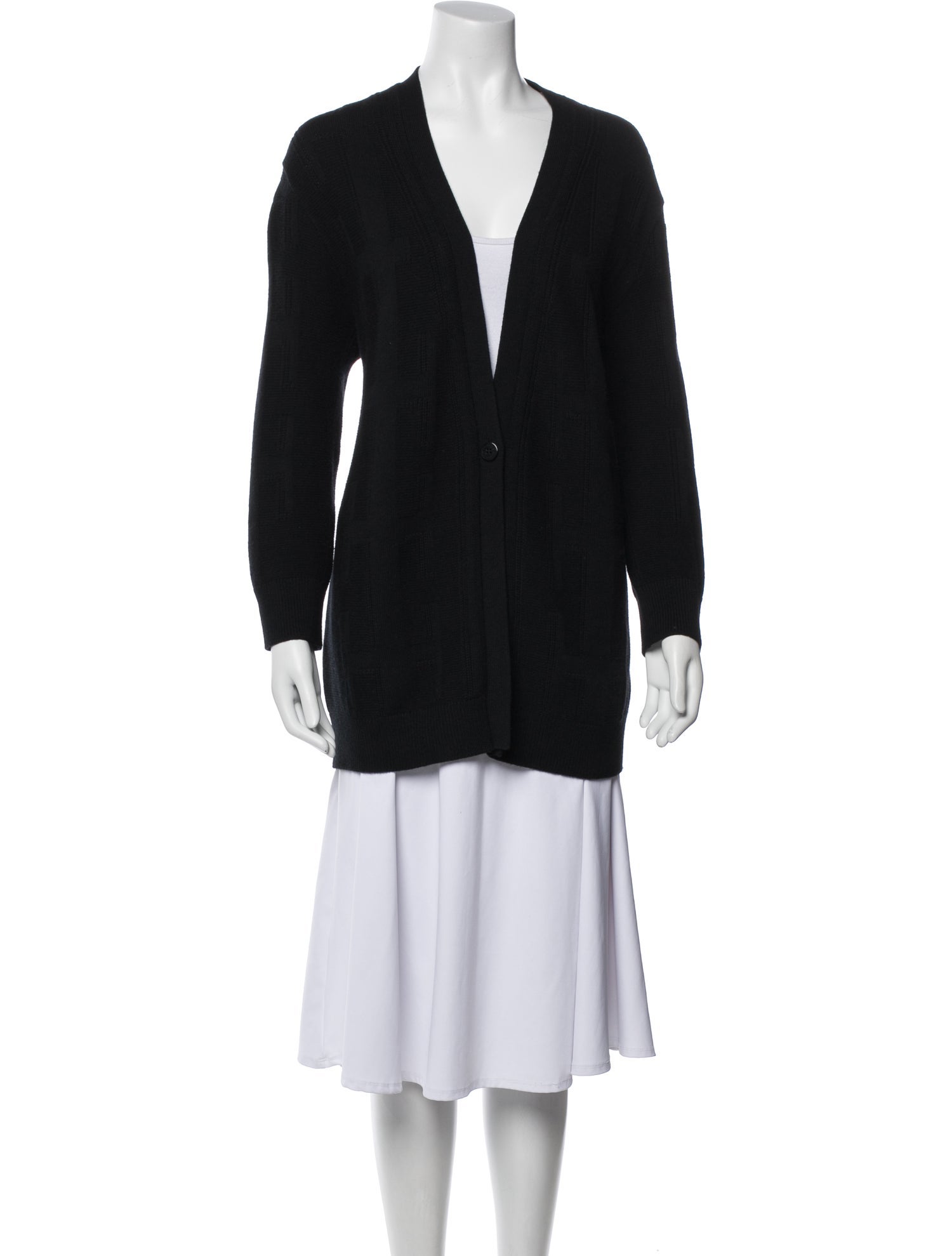 Hermès Virgin Wool Plunge Neckline Sweater