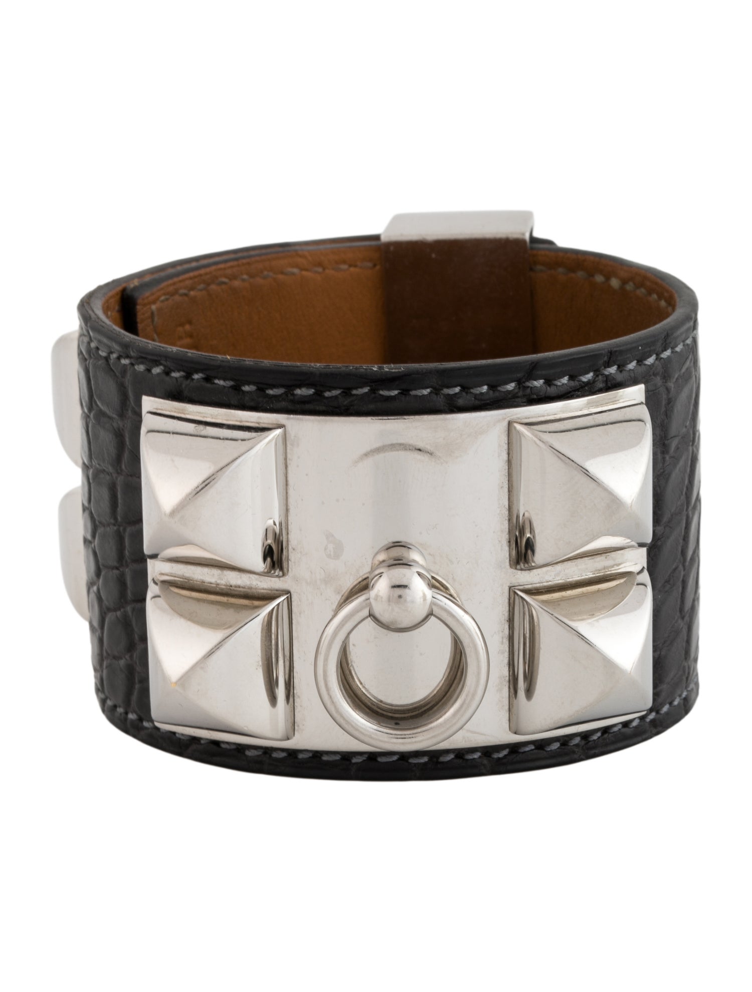Hermès Crocodile Leather Collier de Chien Wrap Bracelet
