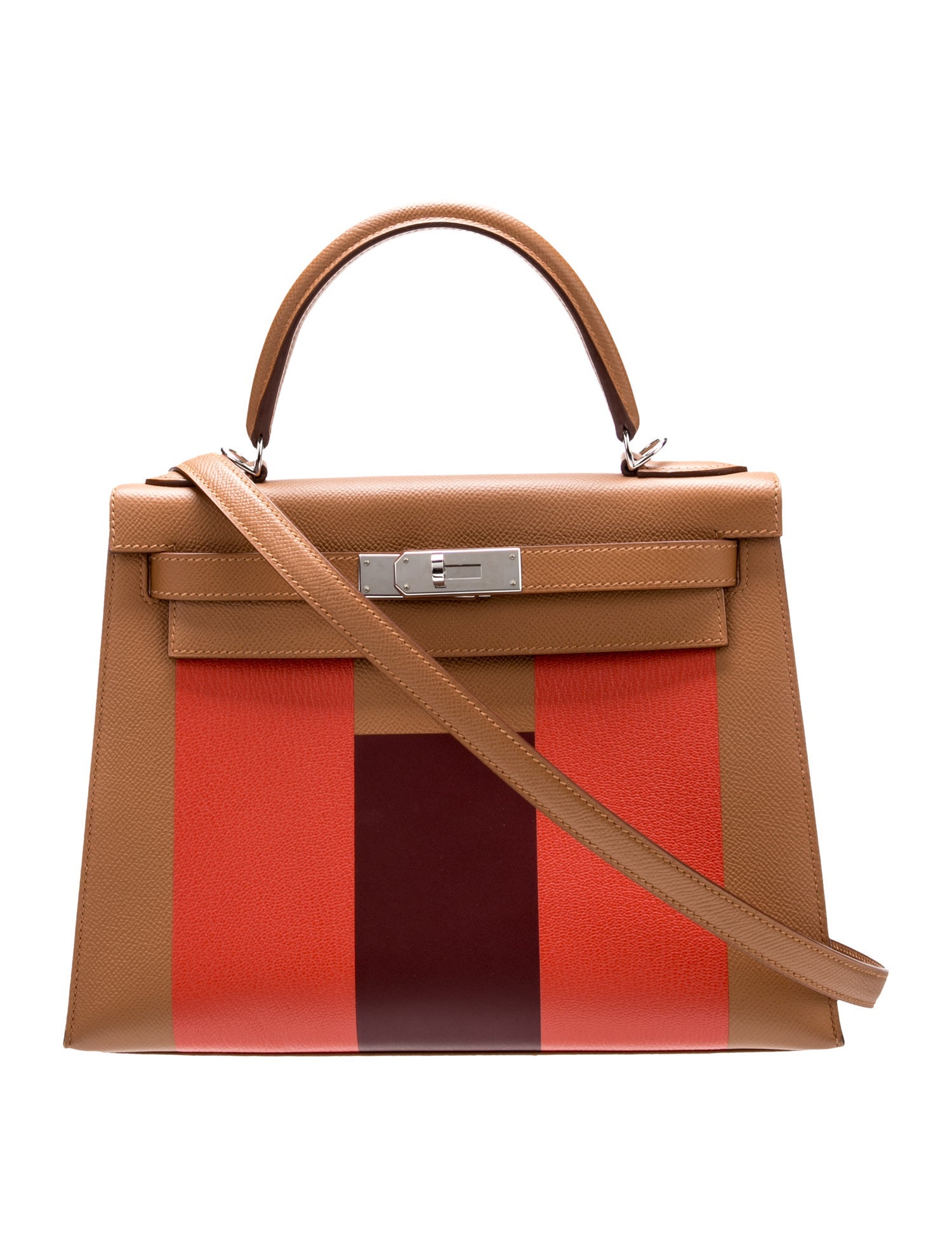 Hermès Epsom, Chevre Mysore & Sombrero Kellygraphie 'Lettre H' Kelly Sellier II 28