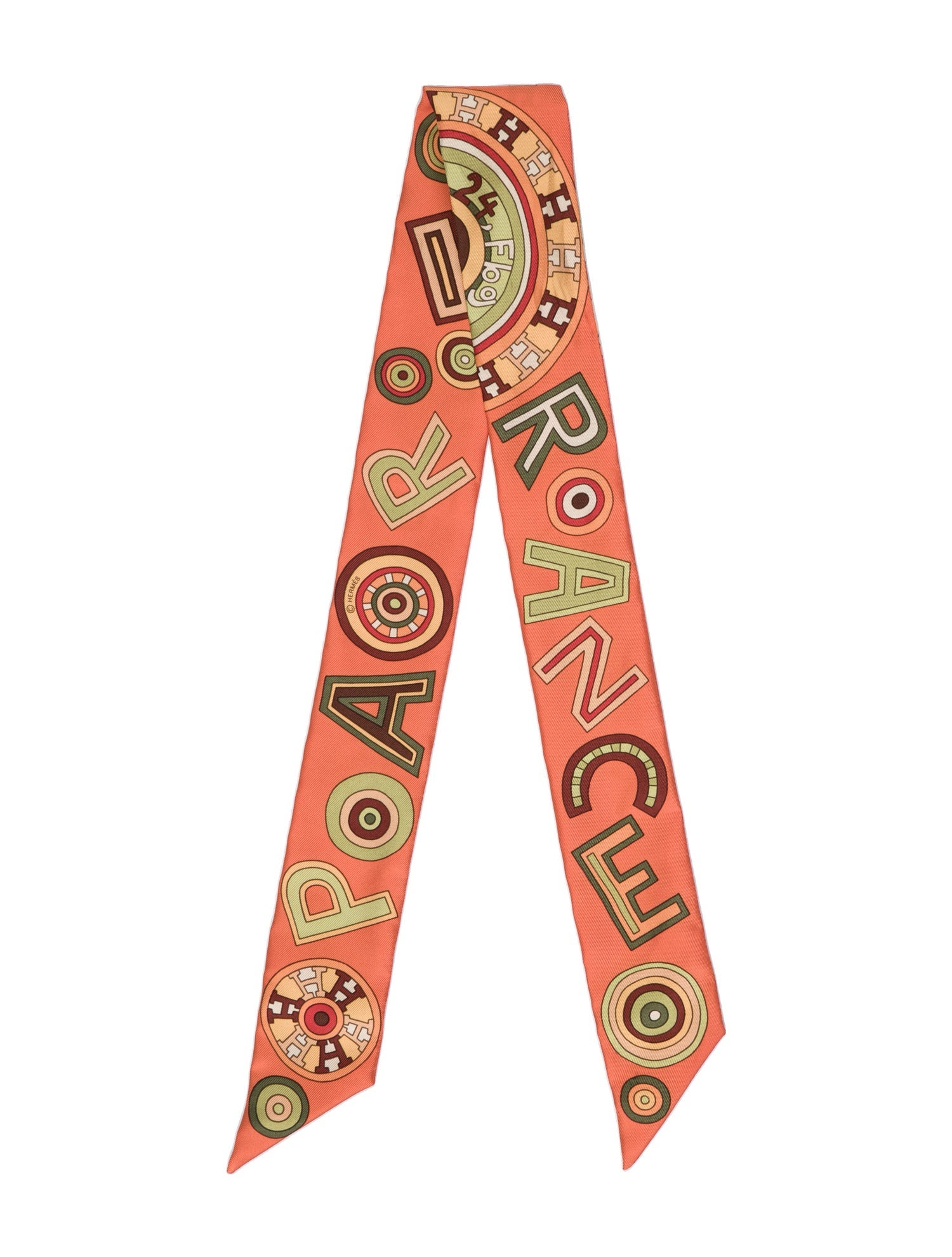 Hermès Tohu Bohu Silk Twilly Scarf