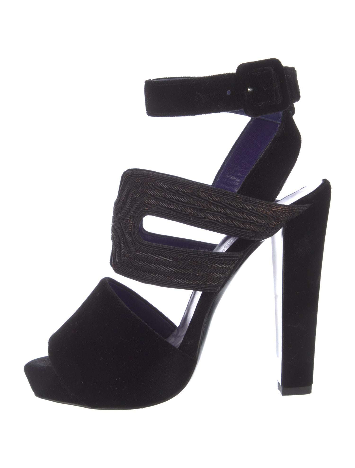 Hermès Velvet Beaded Accents Pumps