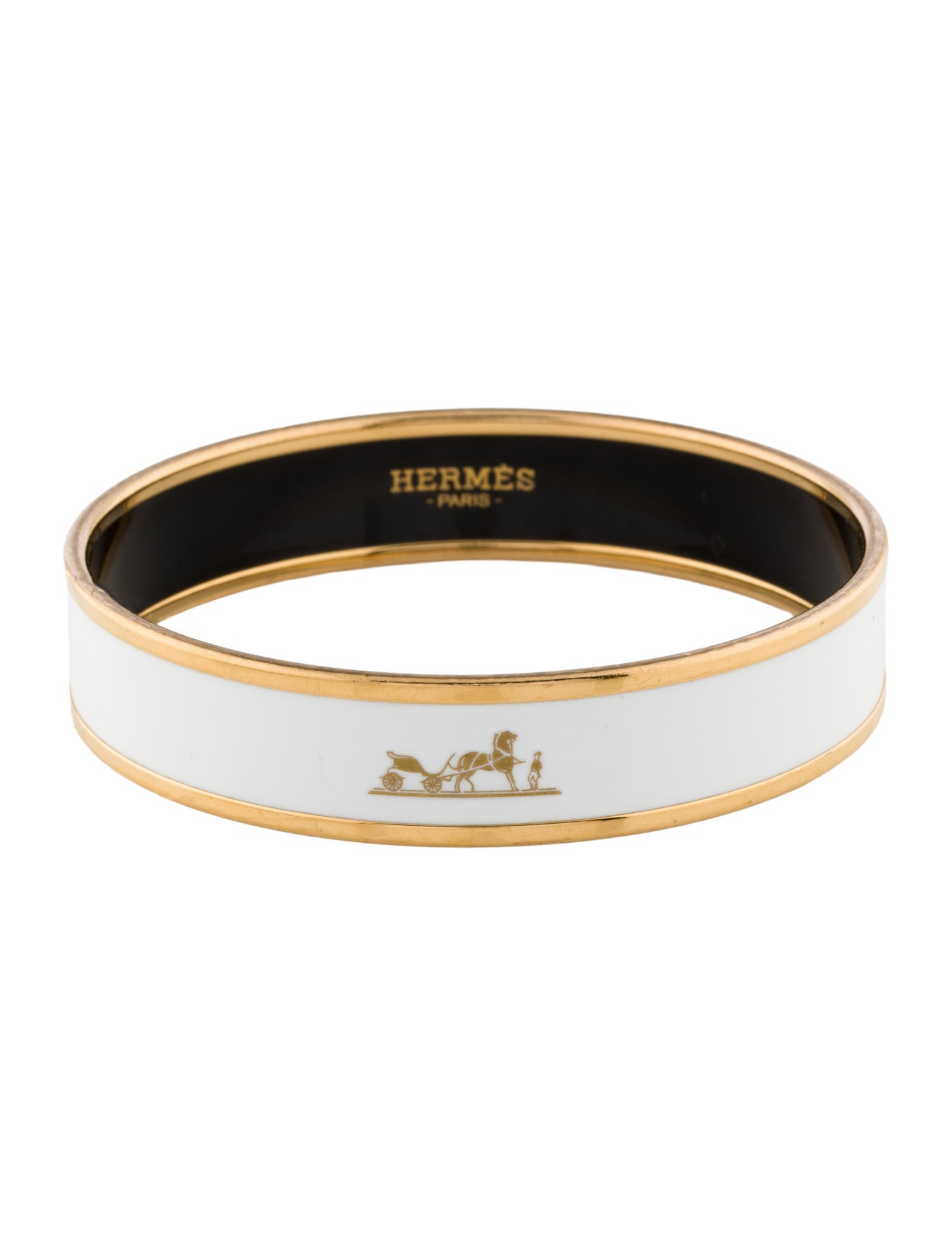 Hermès Calèche Narrow Enamel Bangle