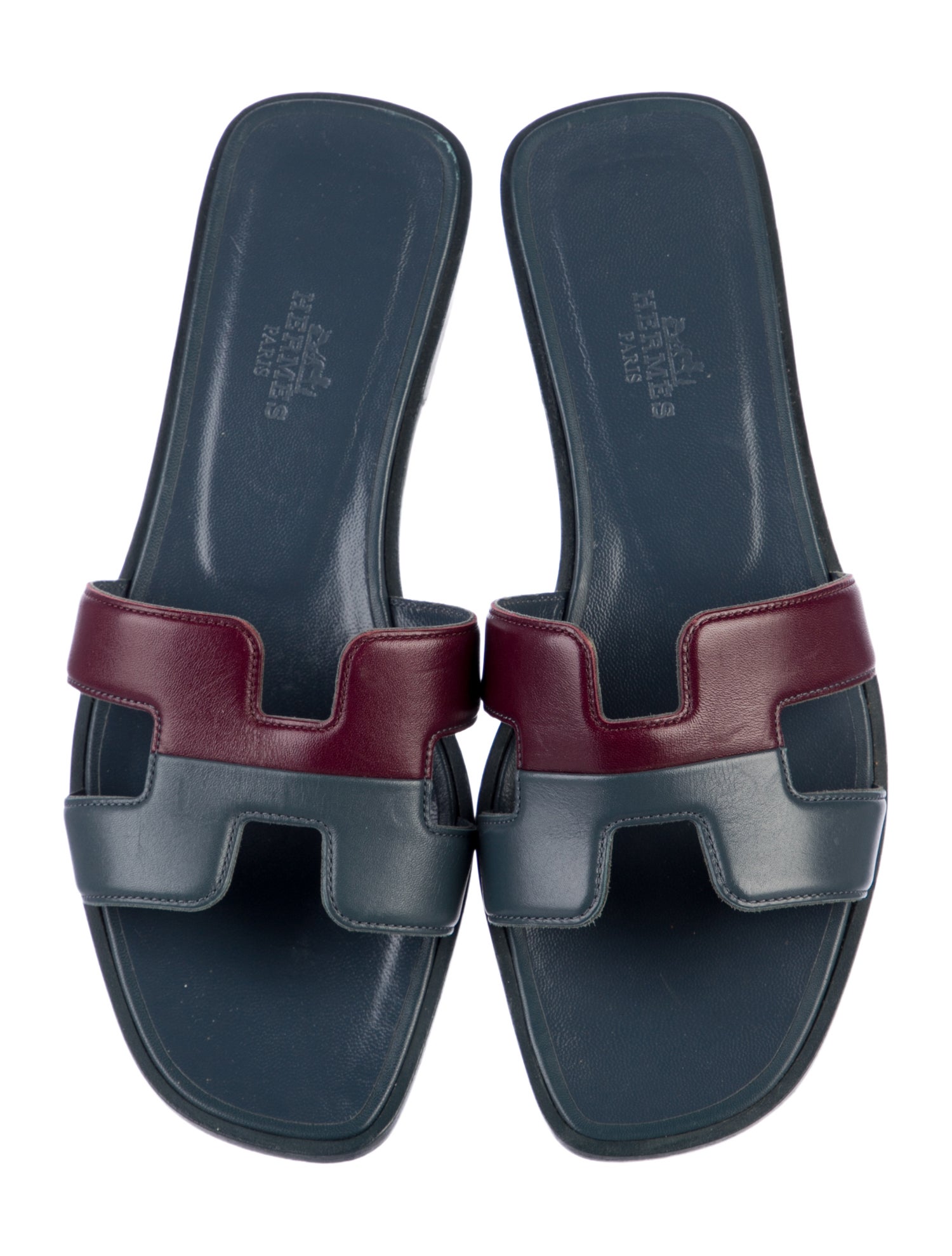 Hermès Oran Leather Slides