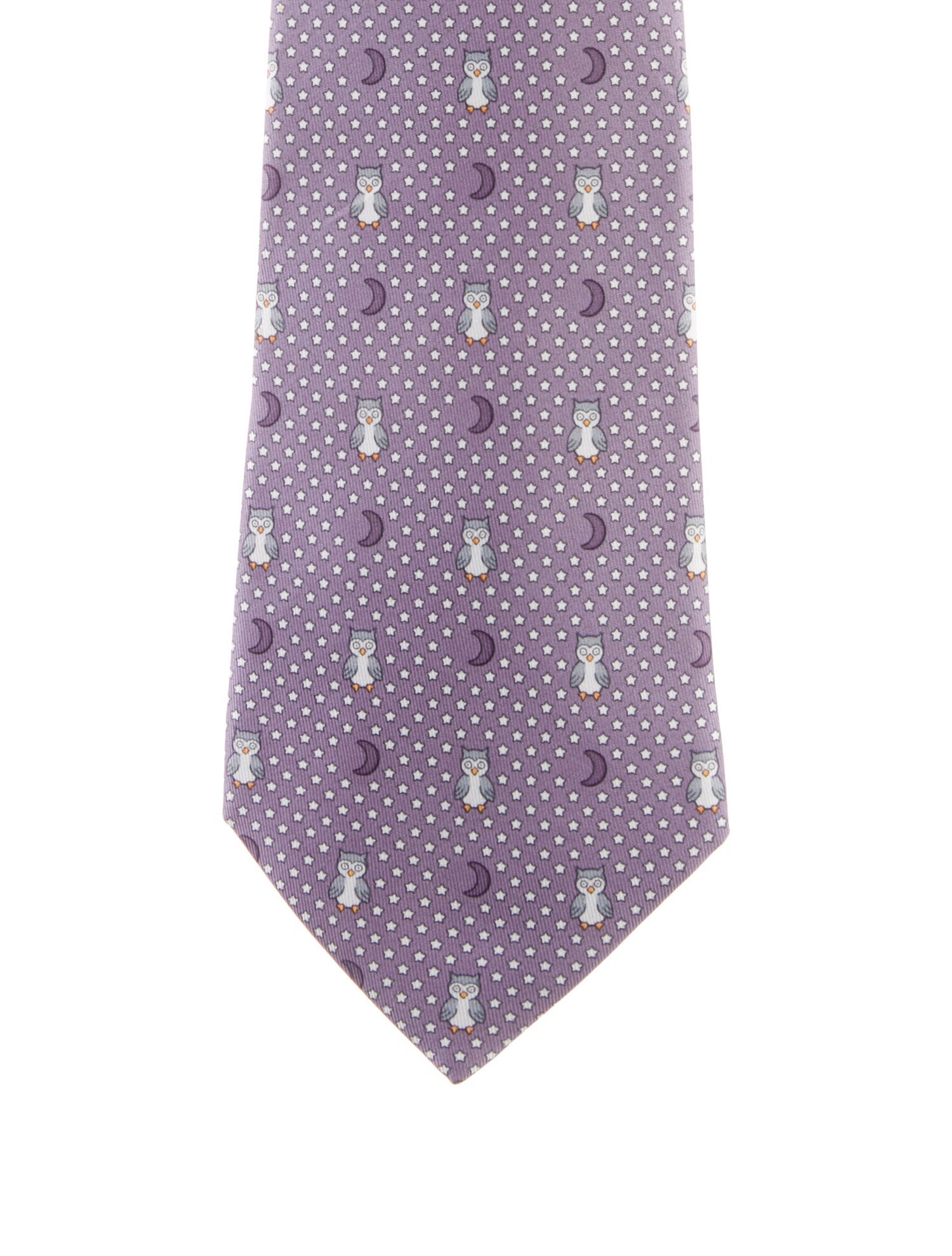 Hermès Patterned Silk Tie