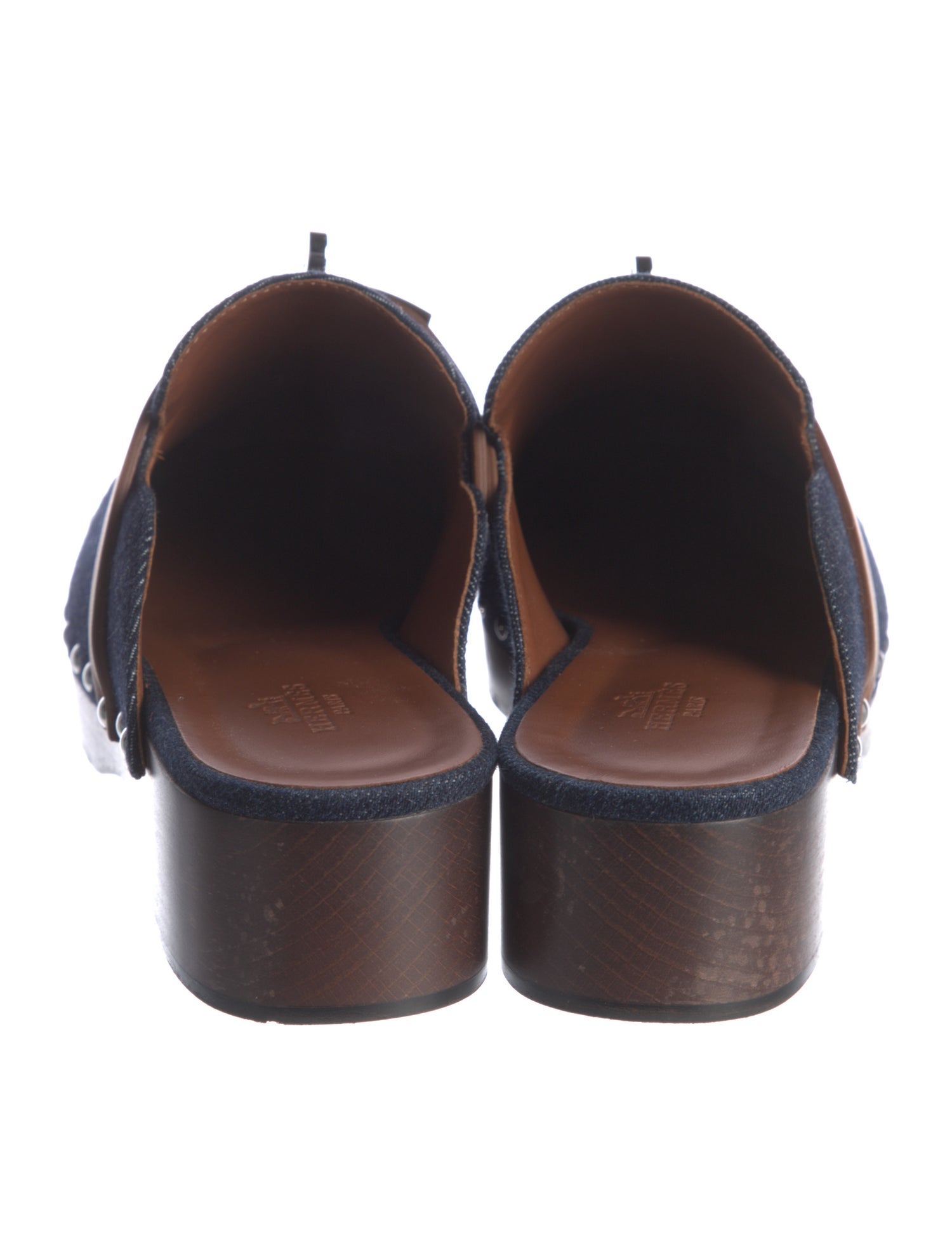 Hermès Carlotta Denim Mules