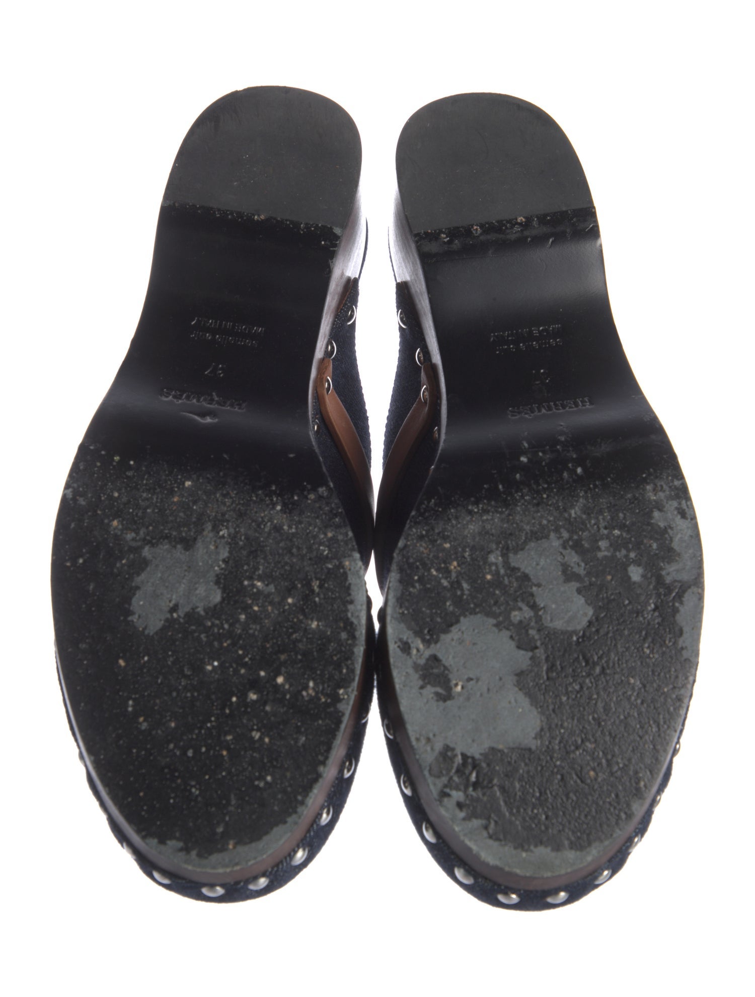 Hermès Carlotta Denim Mules