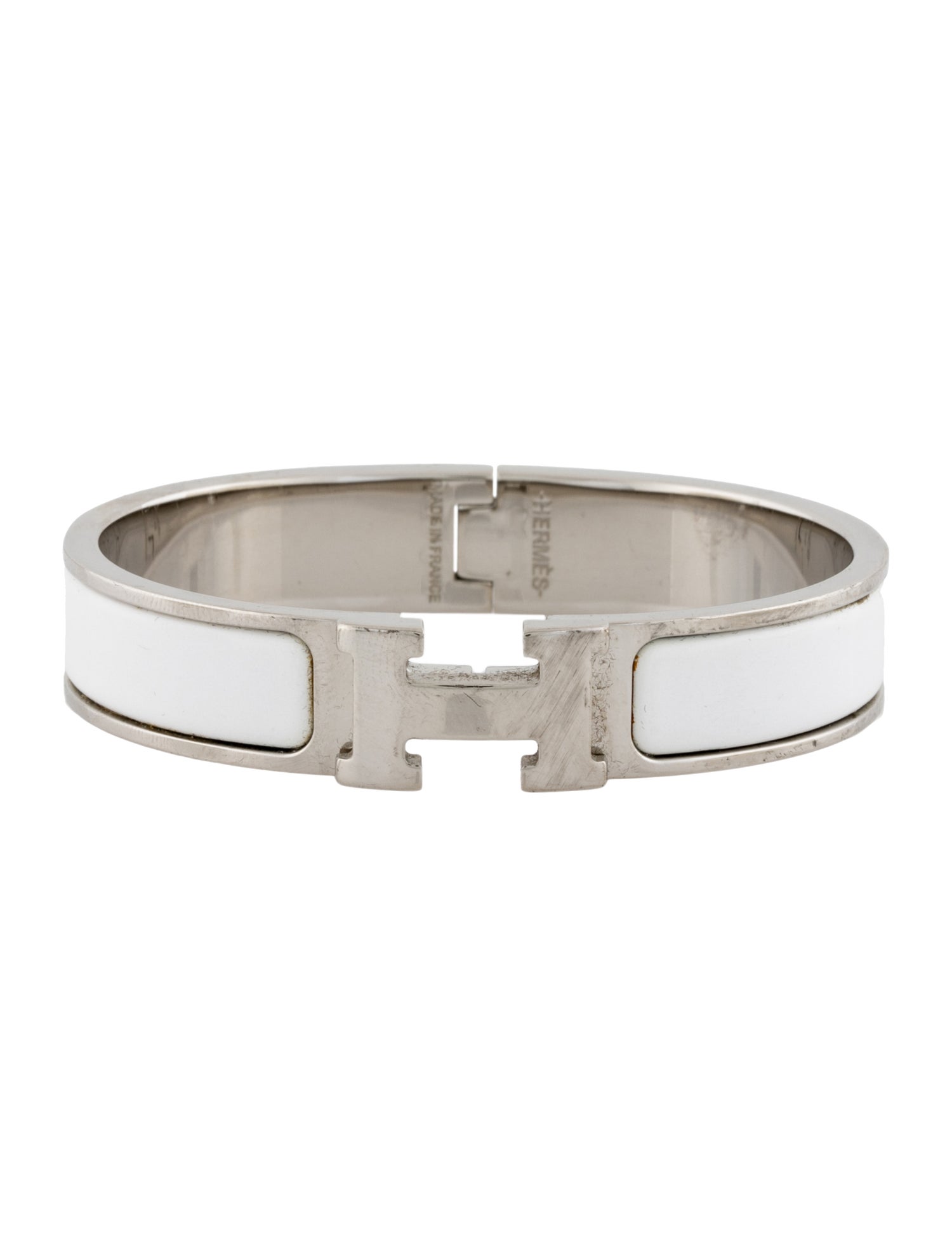 Hermès Enamel Clic H Bangle Bracelet