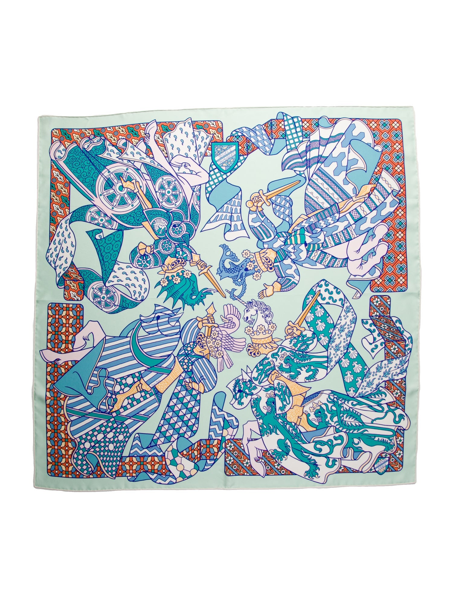 Hermès Duels Oniriques Silk Scarf