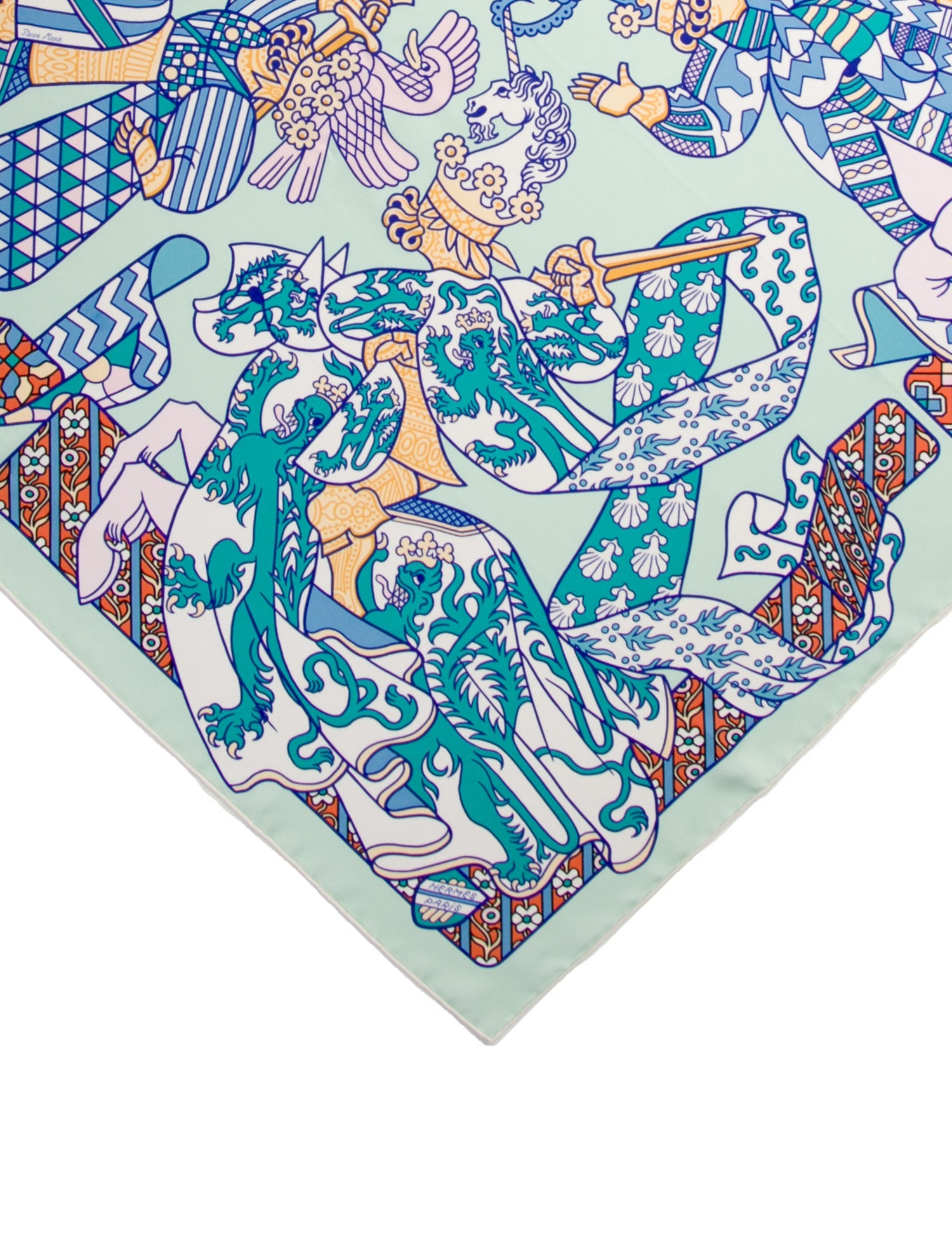 Hermès Duels Oniriques Silk Scarf