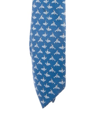Hermès Dolphin Silk Tie
