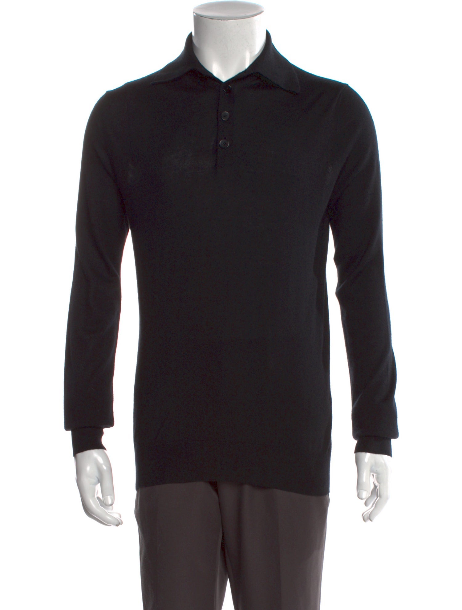 Hermès Cashmere Mock Neck Polo Sweater