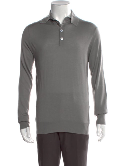 Hermès Cashmere Mock Neck Polo Sweater