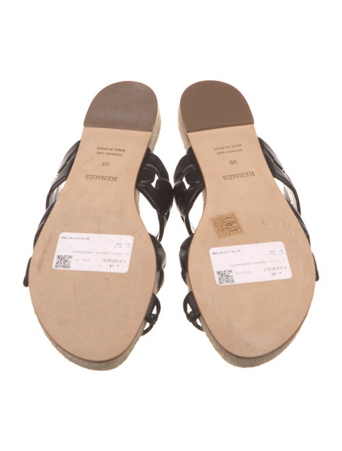 Hermès Gwen Leather Slides
