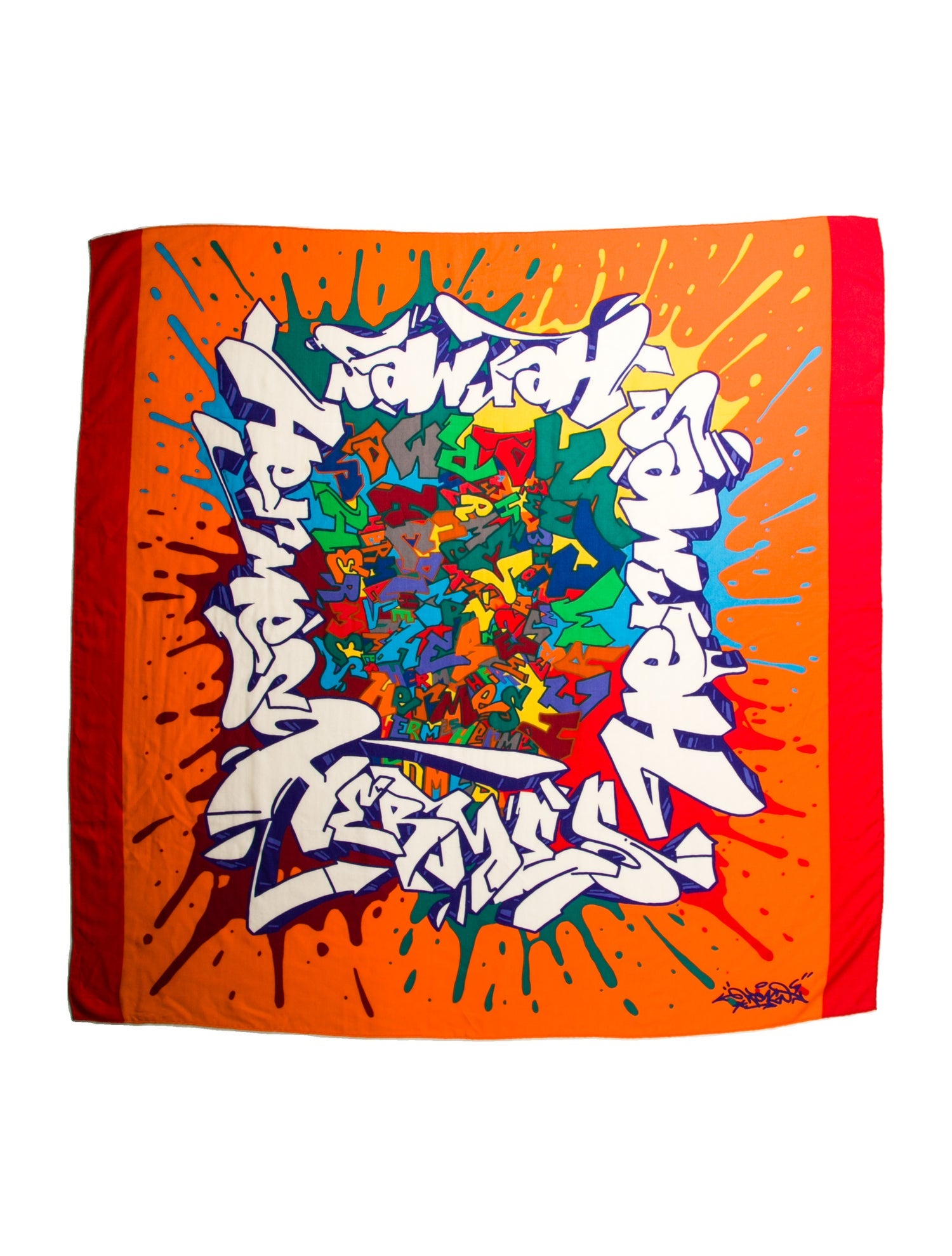Hermès Graff Graffiti Cashmere Shawl