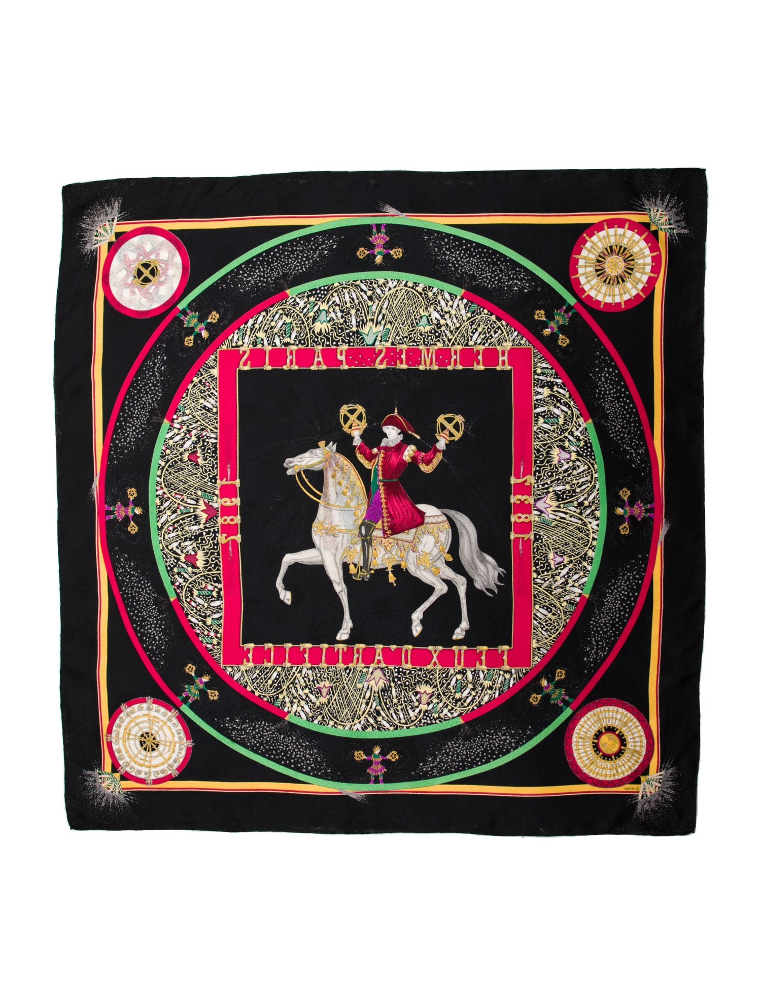 Hermès Feux d'Artifice Jacquard Silk Scarf