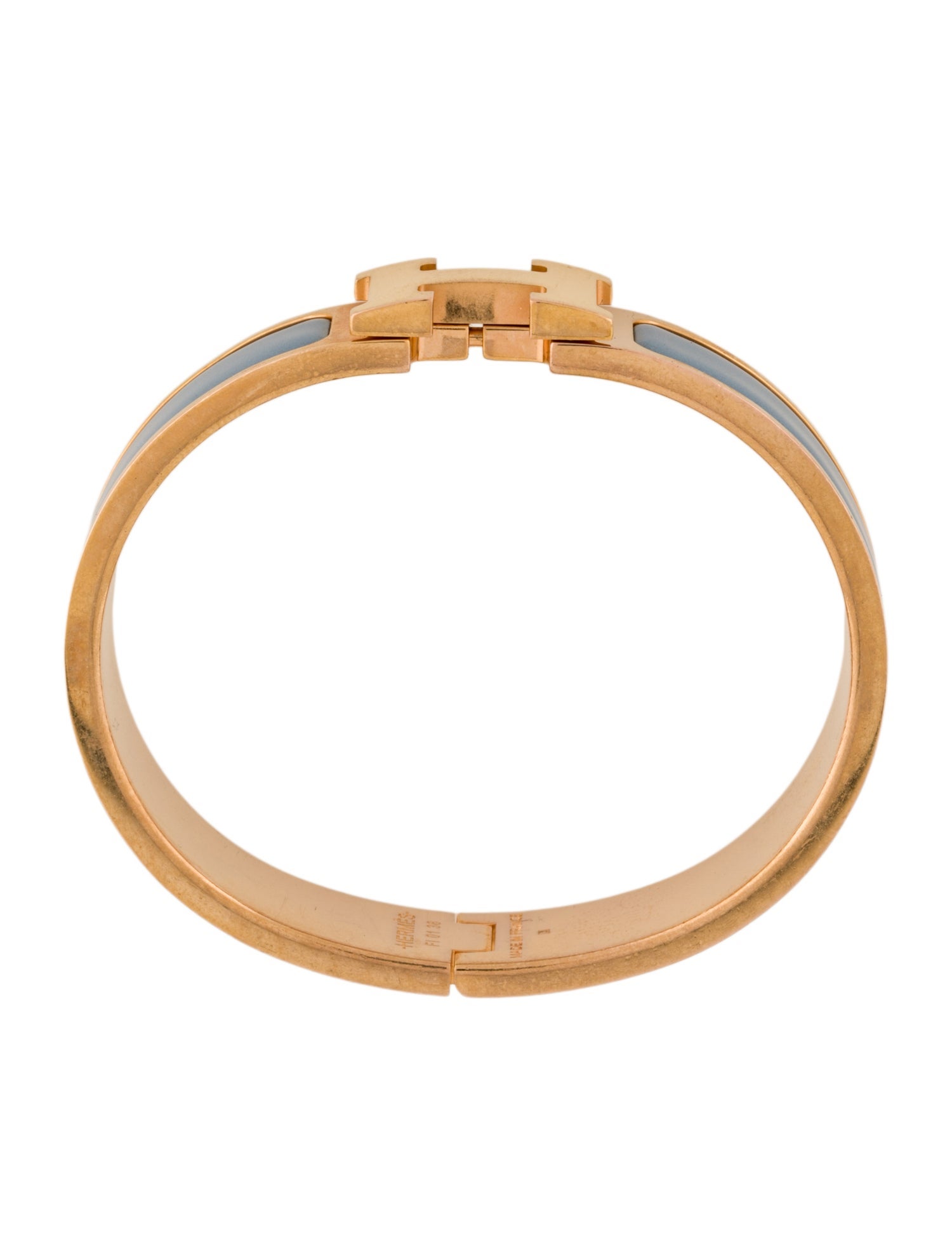 Hermès Enamel Clic H Bangle Bracelet