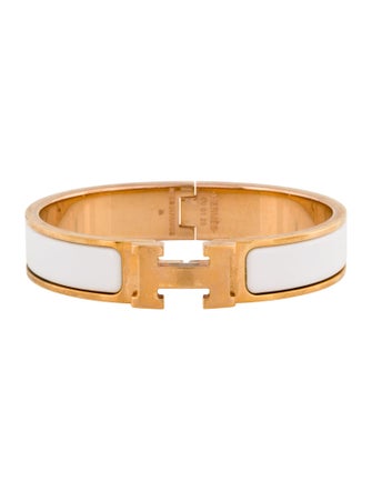 Hermès Enamel Clic H Bangle Bracelet