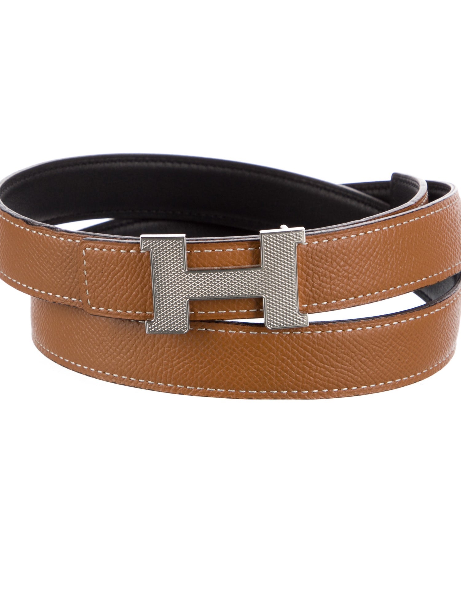 Hermès Reversible 24 mm H Guilloché Belt Kit