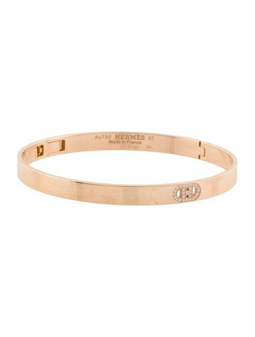 Hermès 18K Diamond H d'Ancre Small Model Bracelet