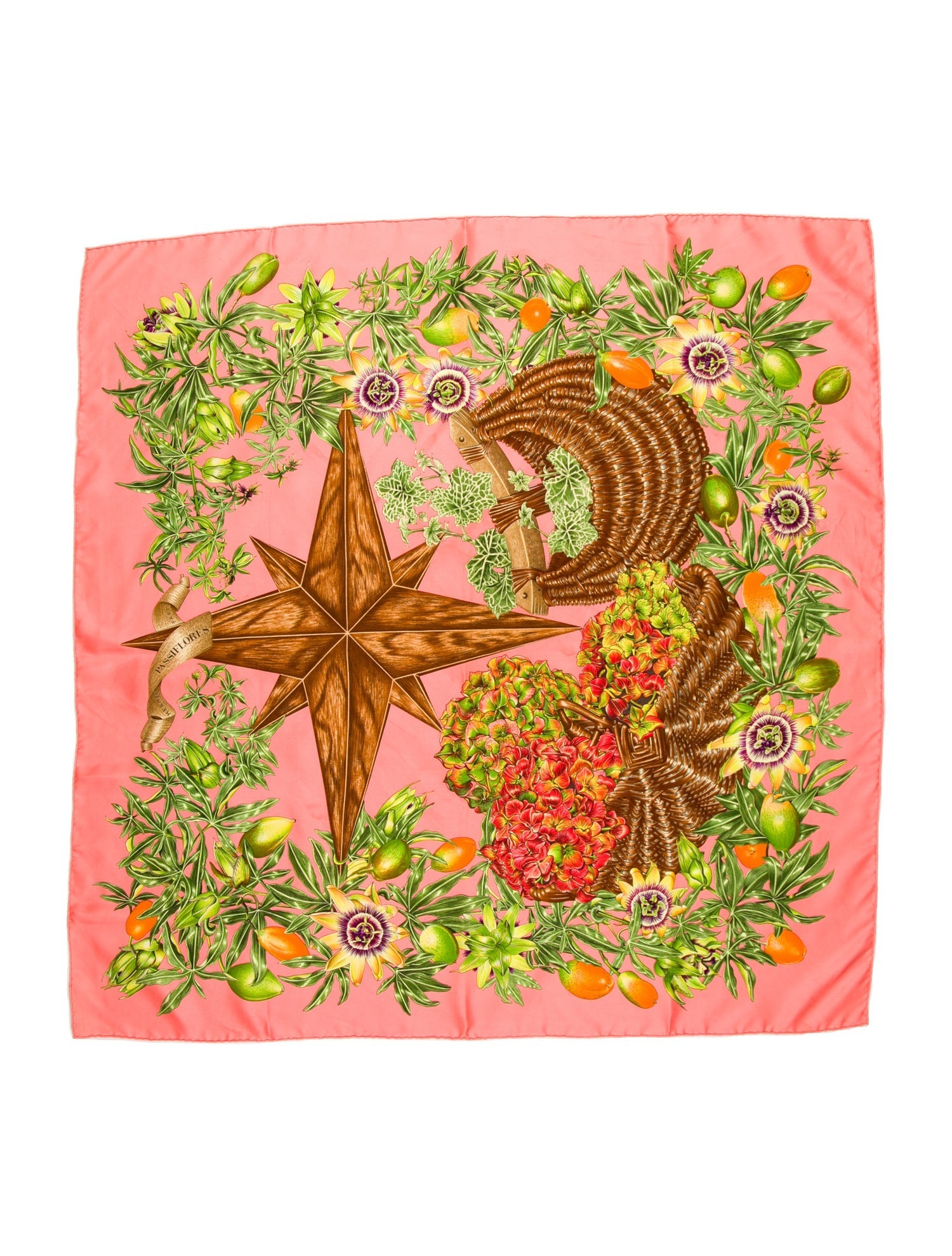 Hermès Passiflores Silk Scarf