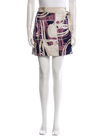 Hermès Silk Mini Skirt