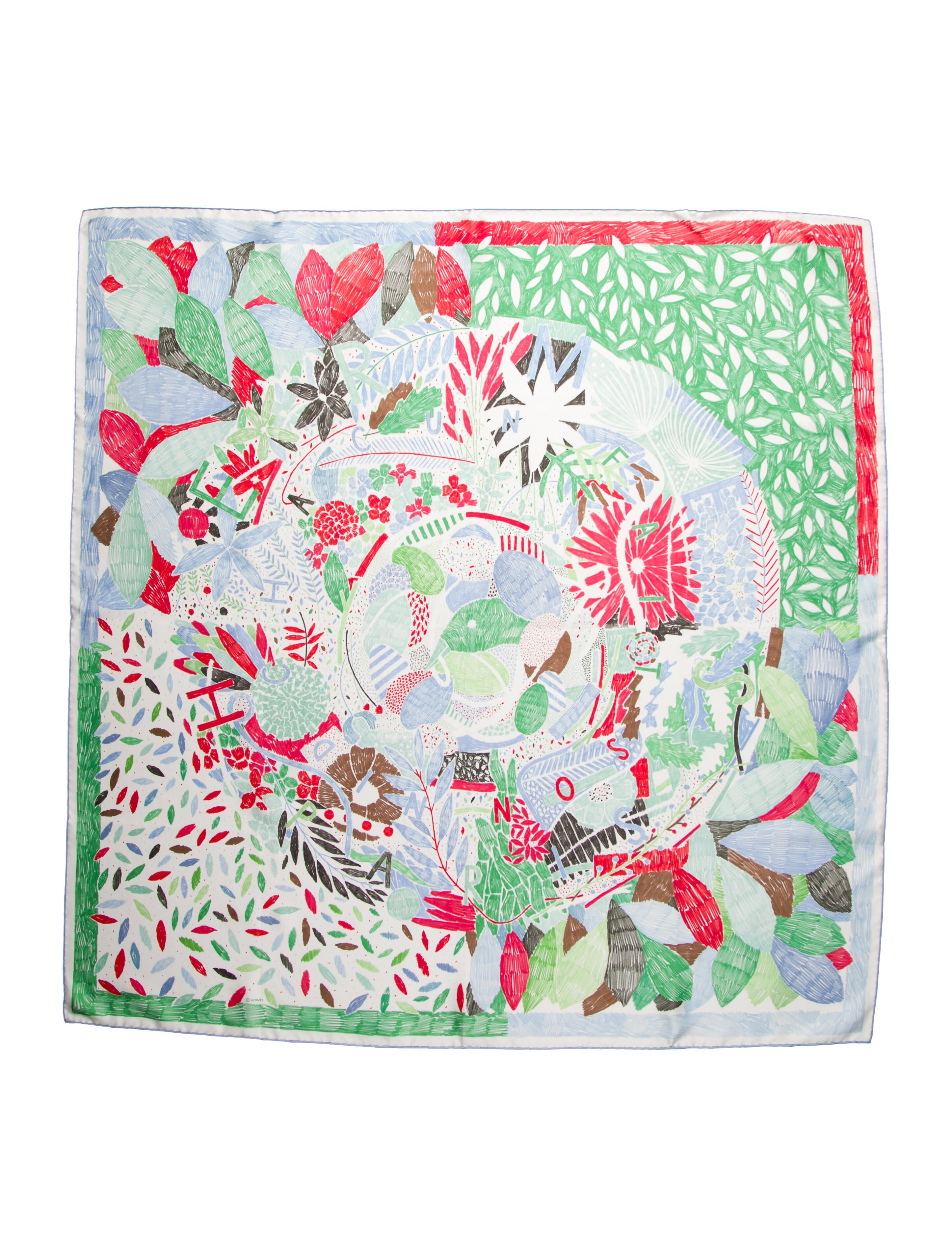 Hermès Chacun Fait Son Nid Silk Scarf