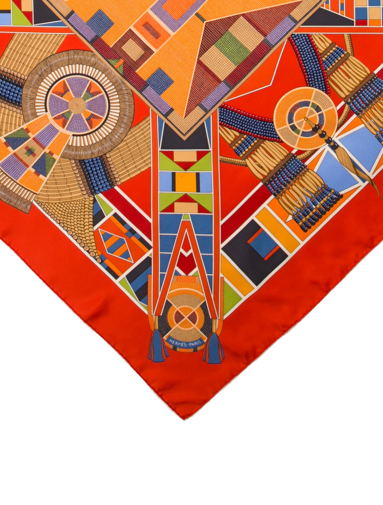 Hermès L'Art Indien Des Plaines Silk Scarf
