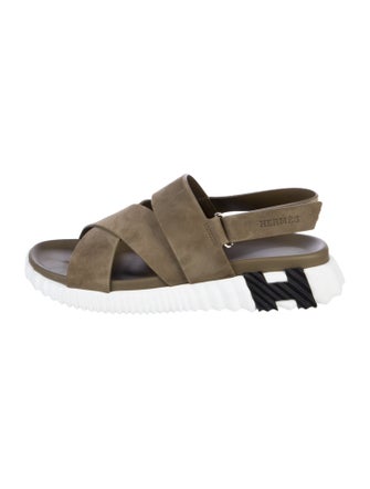 Hermès Electric Suede Sandals