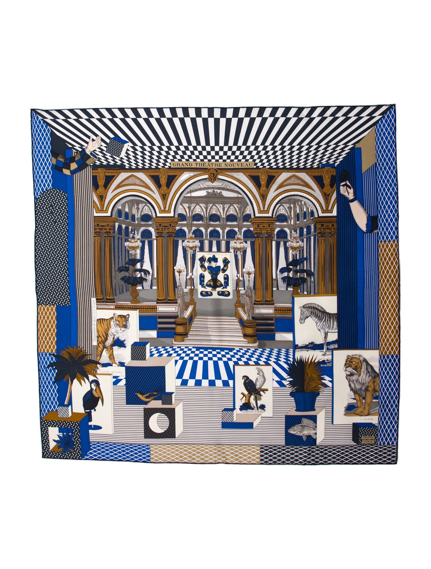 Hermès Grand Théâtre Nouveau Silk Scarf w/ Tags