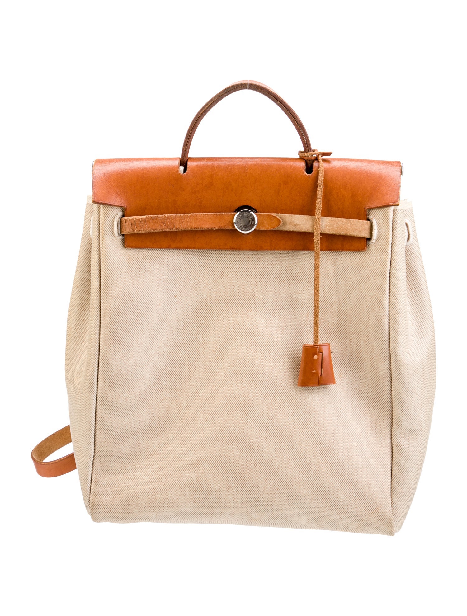 Hermès 1998 Toile H & Vache Herbag Backpack