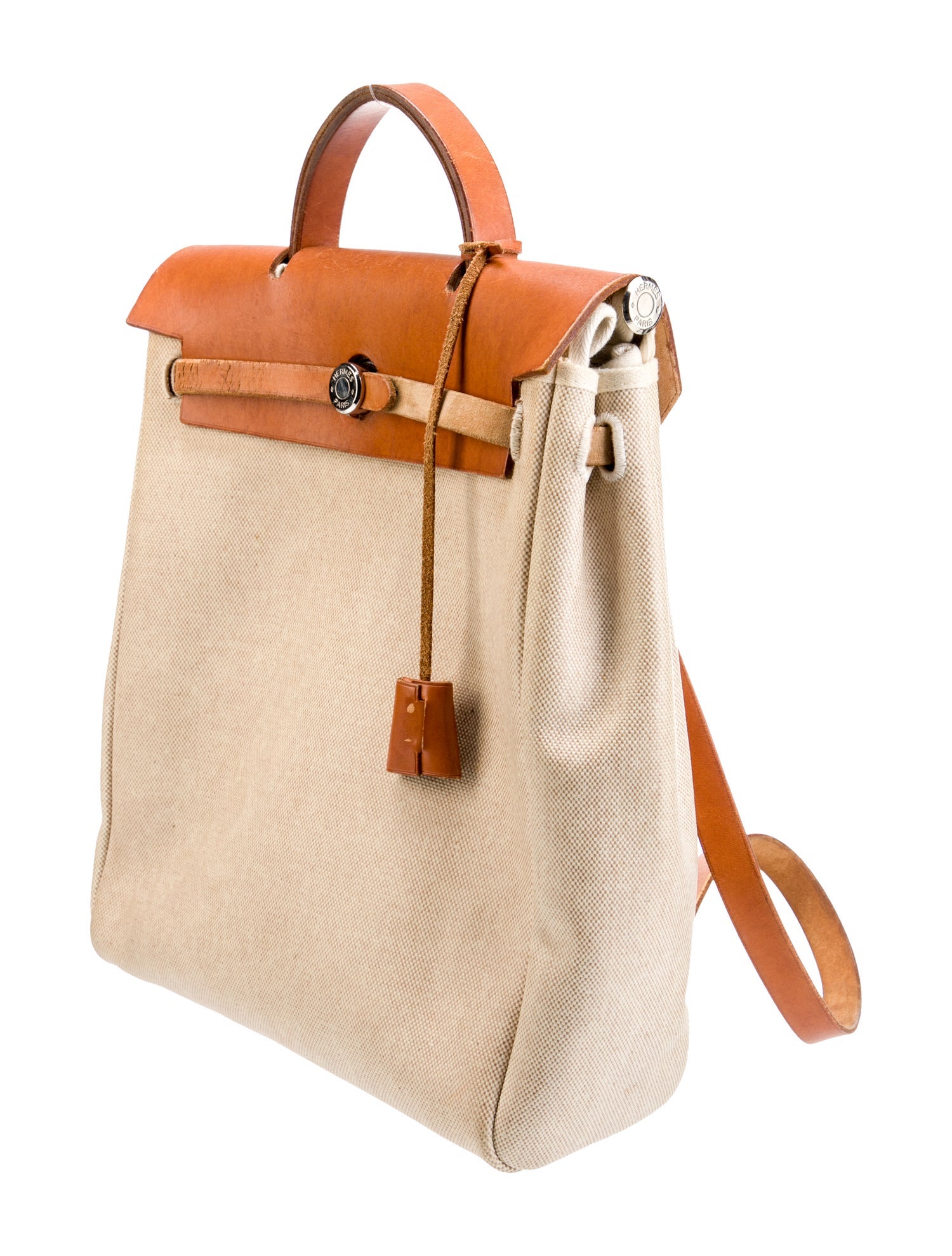 Hermès 1998 Toile H & Vache Herbag Backpack