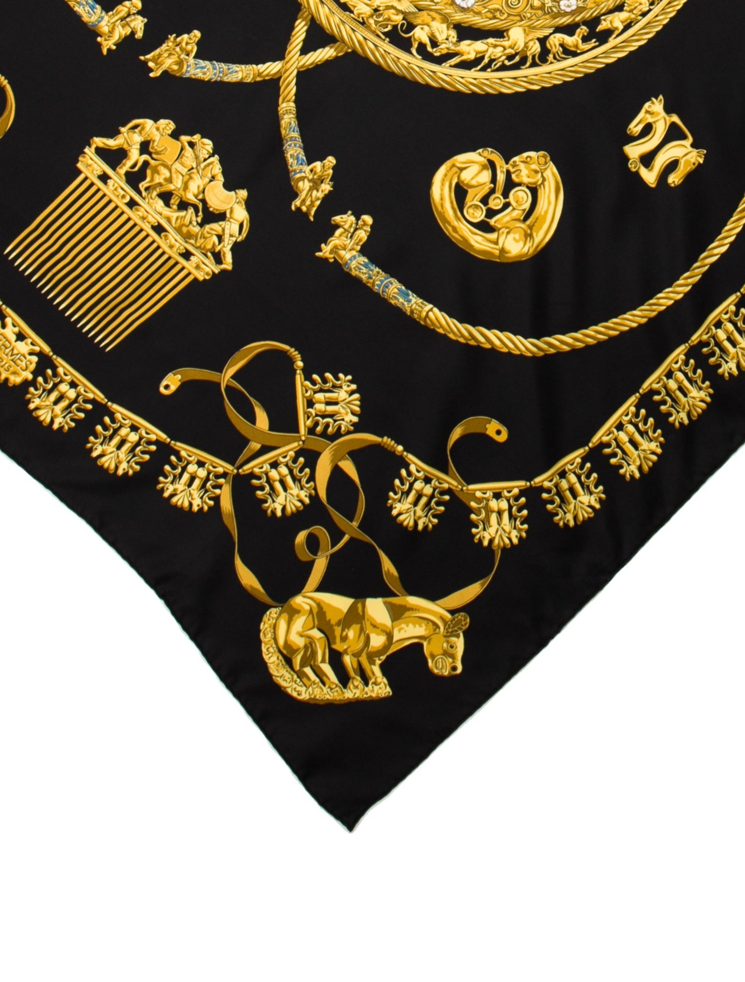 Hermès Les Cavaliers d'Or Silk Scarf