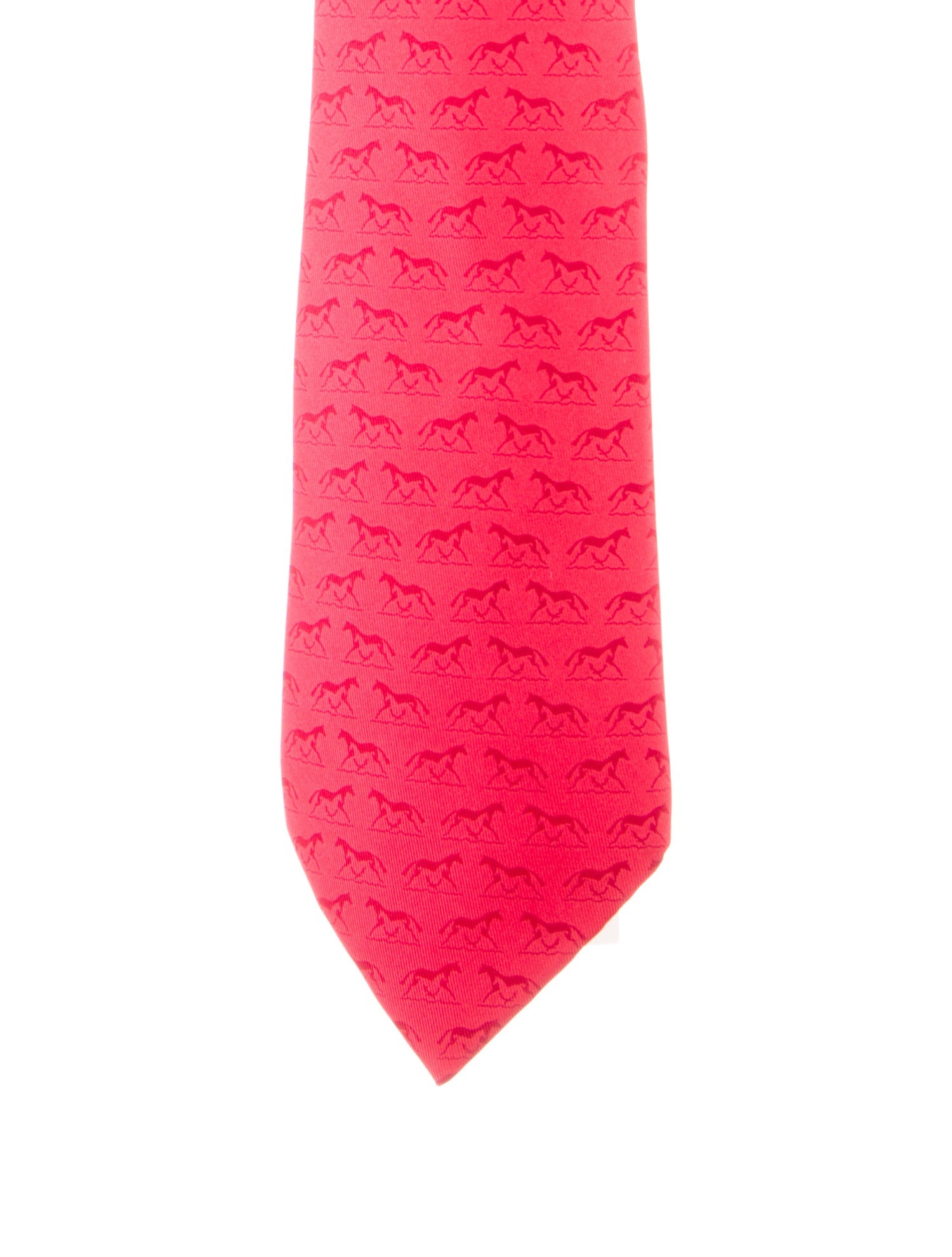 Hermès Horse Pattern Silk Tie