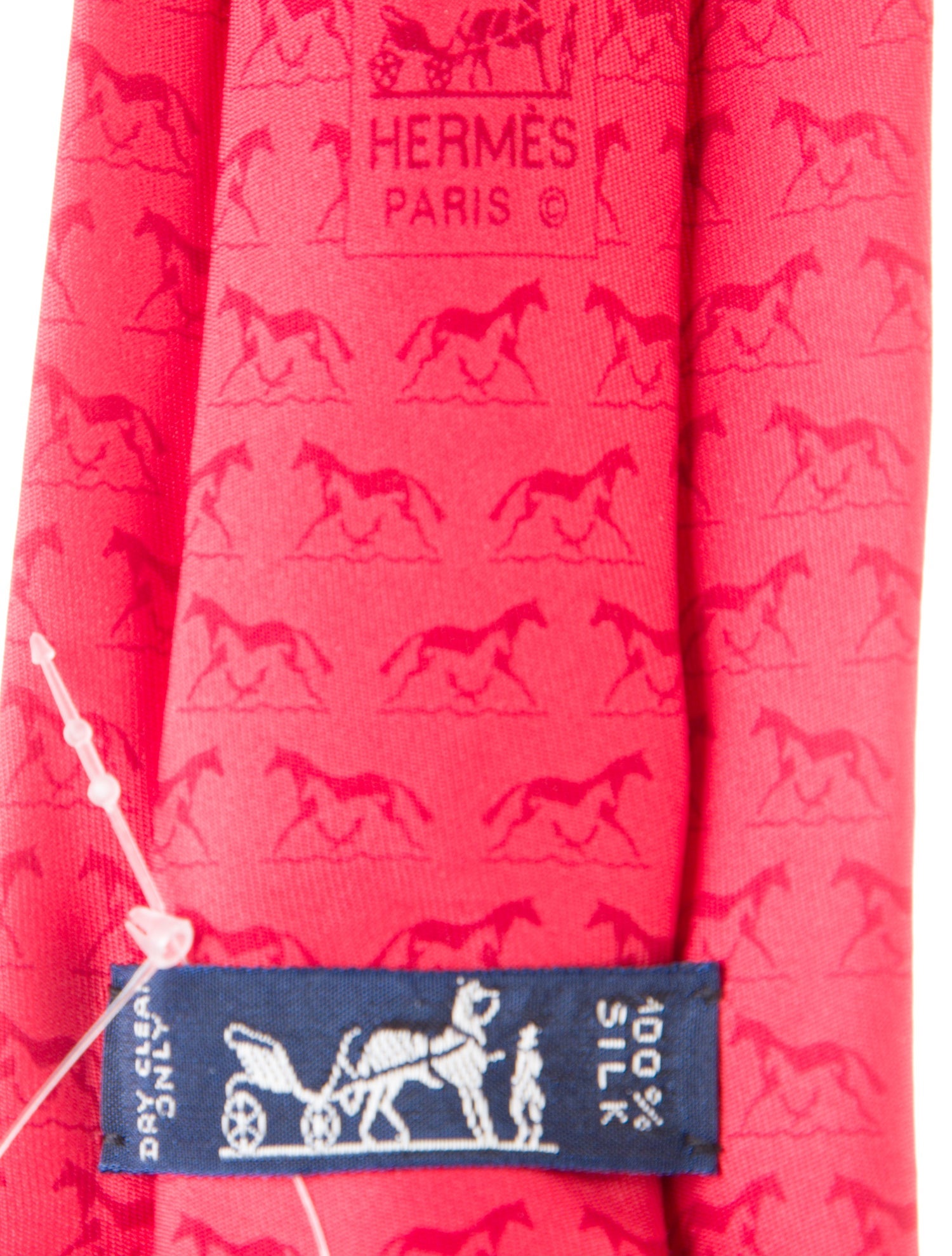 Hermès Horse Pattern Silk Tie