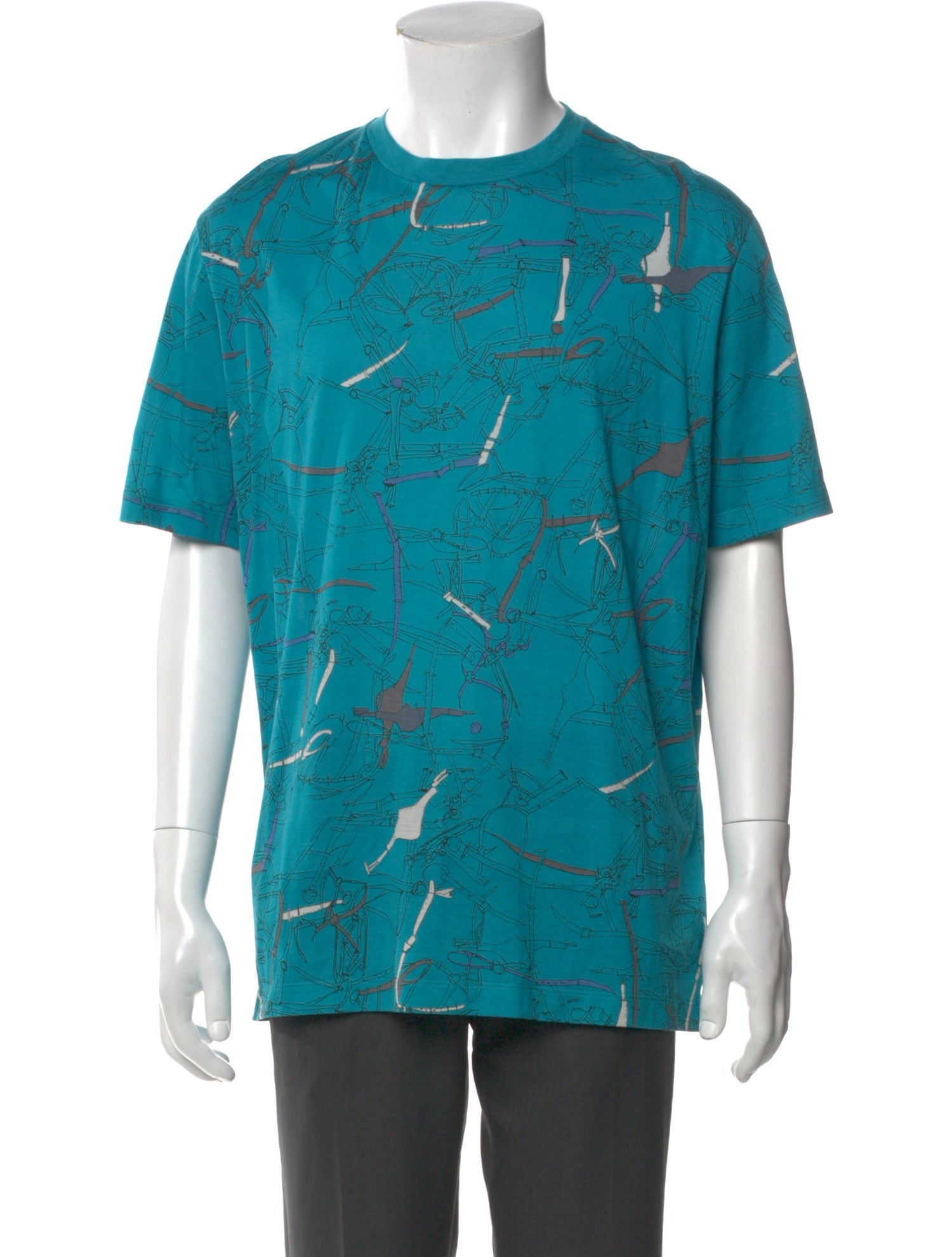 Hermès Printed Crew Neck T-Shirt