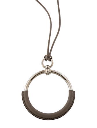 Hermès Leather Loop Pendant Necklace