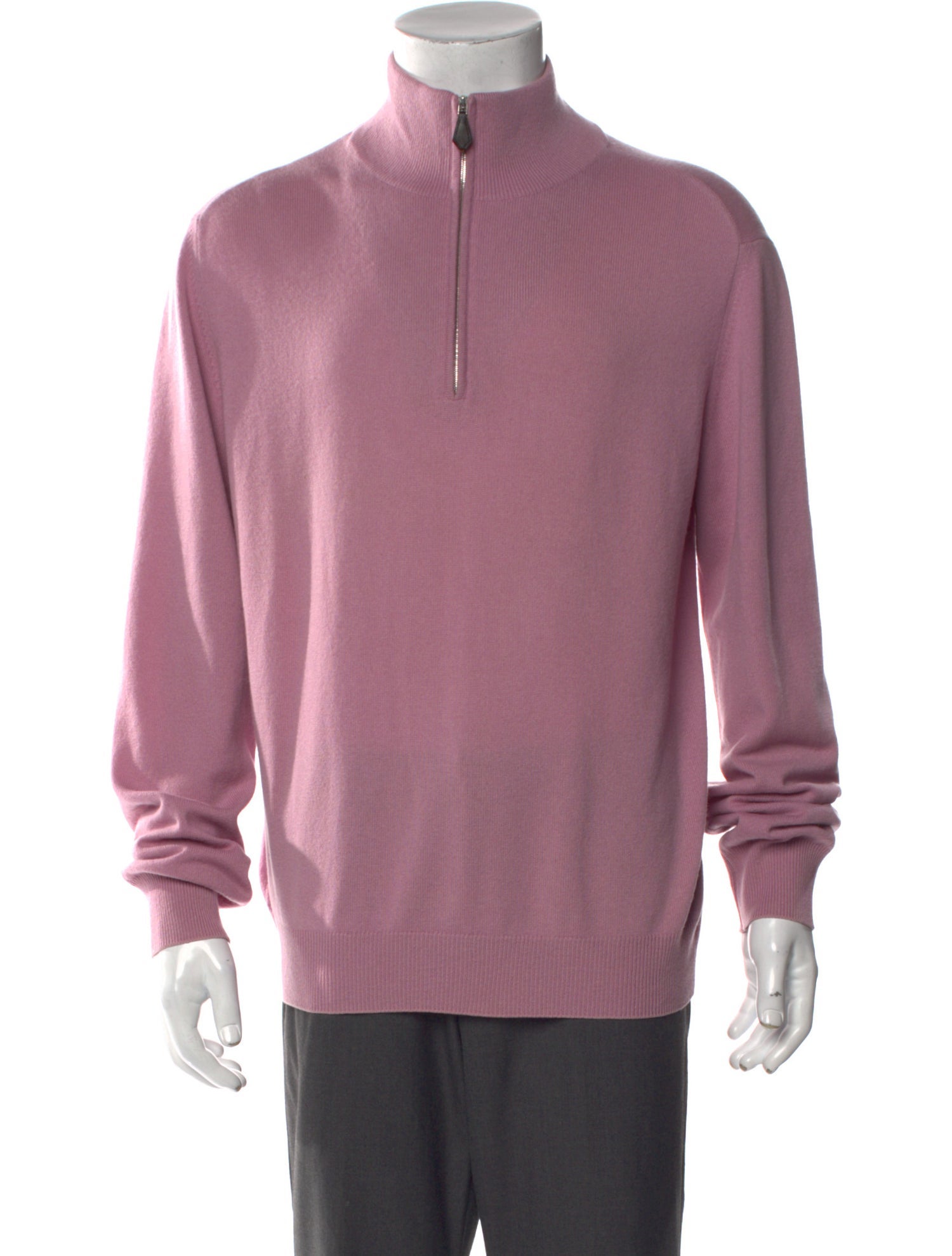 Hermès Cashmere Mock Neck Polo Sweater