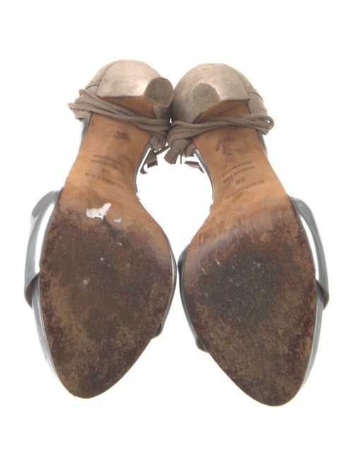 Hermès Patent Leather Tassel Accents Sandals