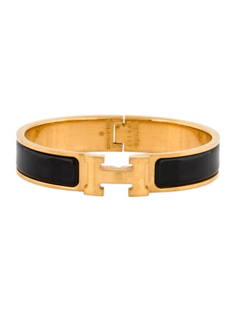 Hermès Enamel Clic H Bangle Bracelet