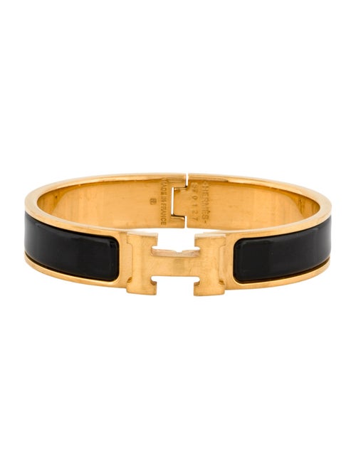 Hermès Enamel Clic H Bangle Bracelet
