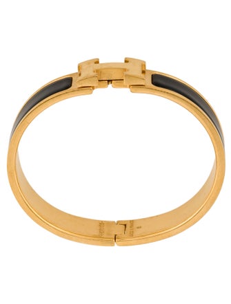 Hermès Enamel Clic H Bangle Bracelet