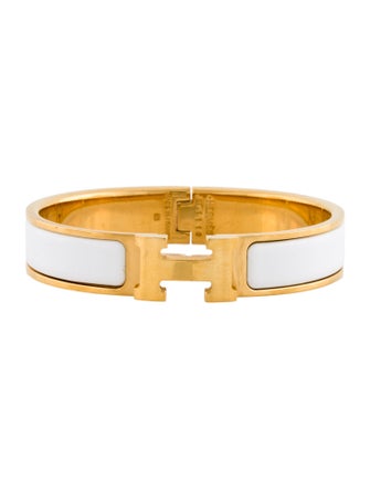 Hermès Enamel Clic H Bangle Bracelet