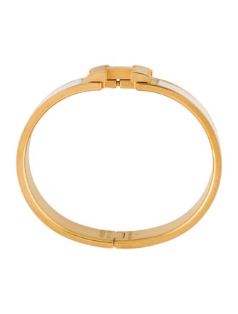 Hermès Enamel Clic H Bangle Bracelet