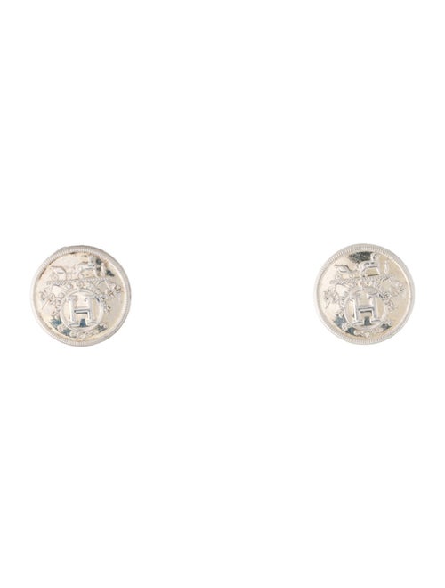 Hermès Very Small Ex-Libris Stud Earrings