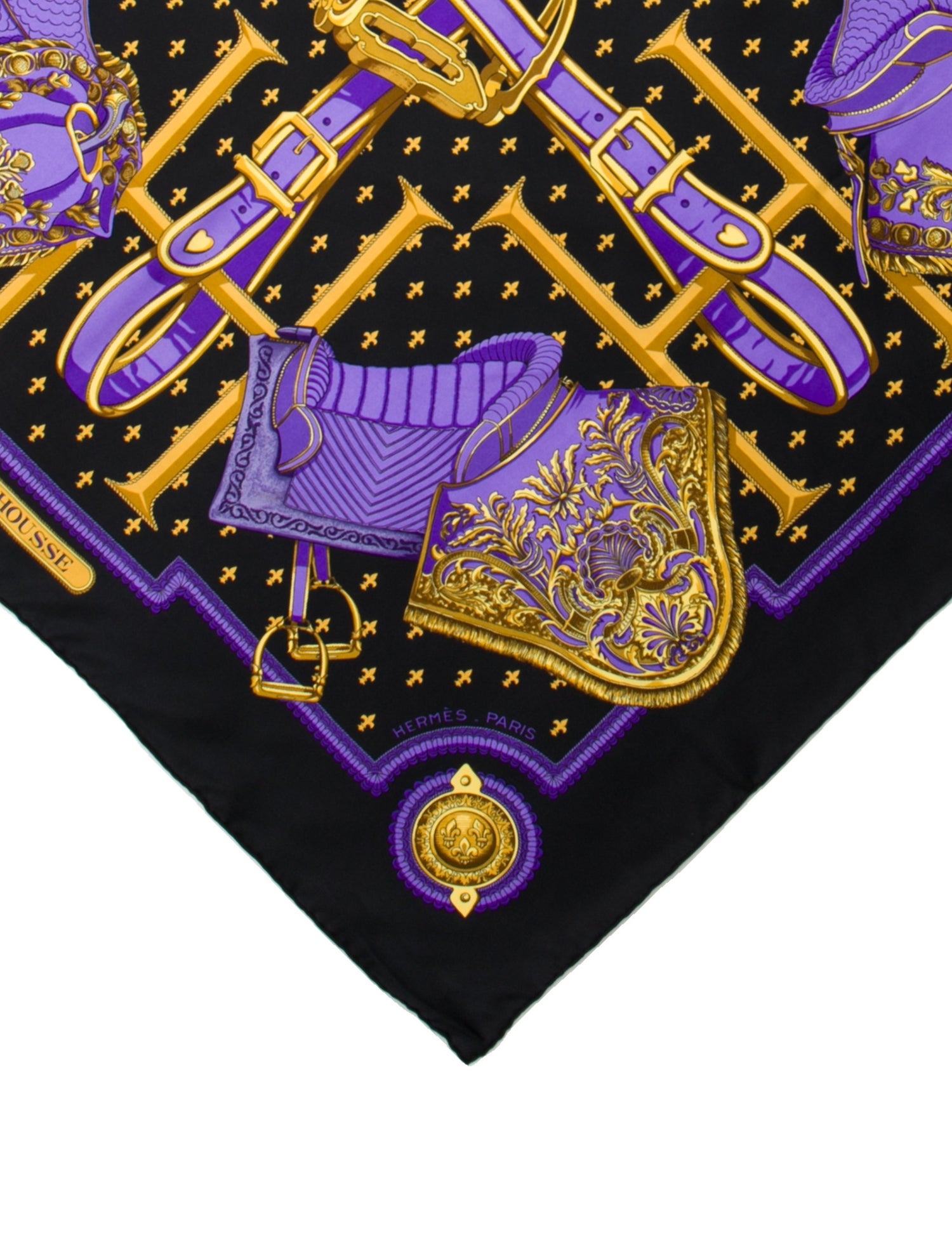 Hermès Selles A Housse Silk Scarf