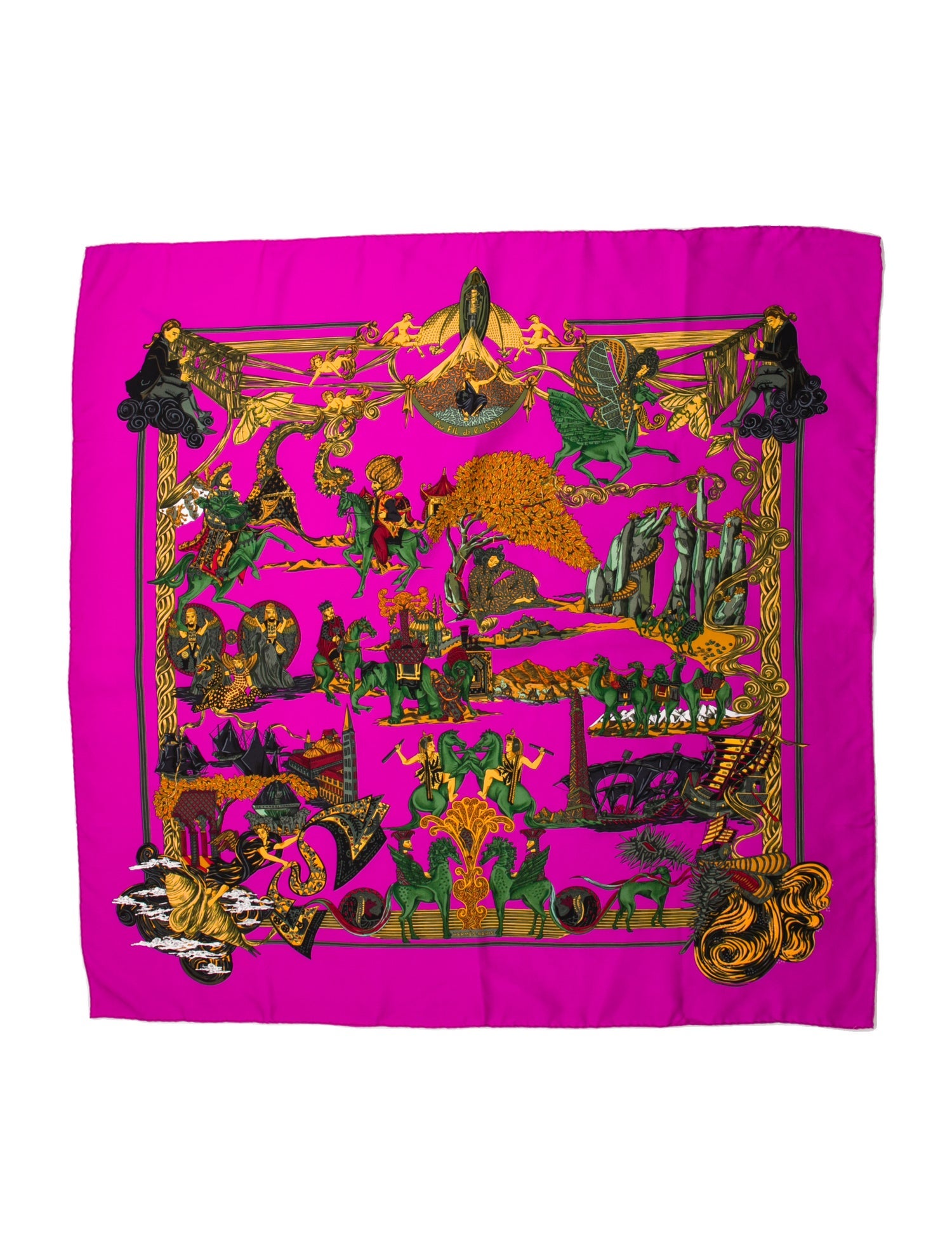 Hermès Au Fil de la Soie Silk Scarf