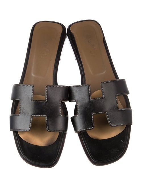 Hermès Oran Leather Slides